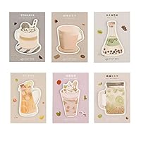 DzdzCrafts 6-Packs Summer Drink Ice Cream Sticky Notes Self-Stick Pads (180 Sheets)