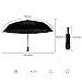 Umbrella, Cozyswan Travel Umbrella 210T Automatic Folding Umbrella with Sunscreen Function，Black (10 Ribs)