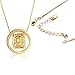 XZP Double Circles Pendant Necklace for Women Personalized Metal Circle Necklaces Gifts Jewelry 4 in 1