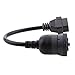 Dolity Truck 9 Pin to 16 Pin OBD2 Interface Scanner Code Reader Diagnostic Adapter Cable