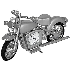 Sanis Enterprises Silver Motorcycle Clock