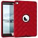 iPad Mini 4 Case, iPad A1538/A1550 Case, Hocase Rugged Shockproof Anti-Slip Hybrid Hard Shell+Silicone Rubber Bumper Protective Case for Apple iPad Mini 4th Generation 2015 - Red/Black