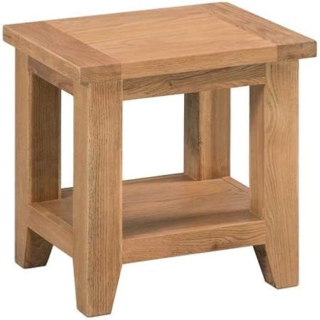Hallowood Cotswold Small Side Table In Lacquered Finish Wooden End Lamp Coffee Stand Light Oak Cot Lam3 Amazon Co Uk Kitchen Home