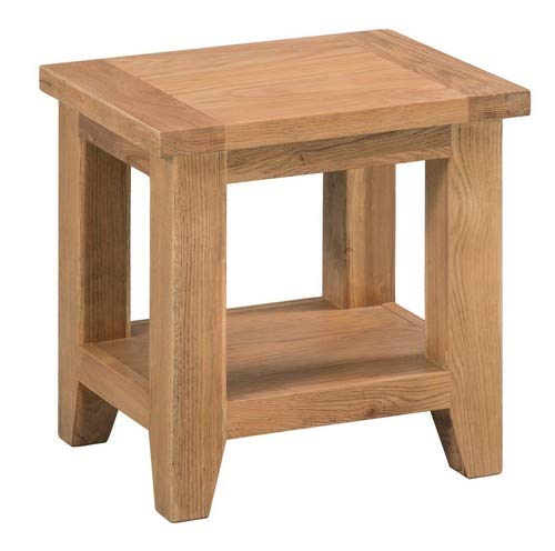 small light oak side table