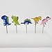 WAREHOUSEDEALS Set Dinosaurs Balloons + Candles + Toppers Cupcake Decorative Party Set 28pcs