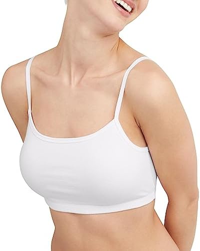 Damen Bralette aus Baumwolle, BH, Blickdicht, Weiß, 3er-Pack, M