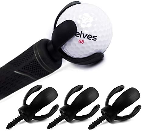 ELVES 3 PCS 4-Prong Golf Ball Retriever Grabber Pick Up Back Saver Claw Put On Putter Grip,Golf Accessories
