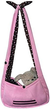 toplikes Pet Sling Carrier Bag | Soft Comfortable Front Puppy Sling | Carrier Sling For Dogs, Cats And Pets - Transport Bag Pets, Shoulder Bag Pets (Pink)
