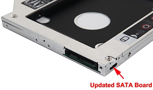 DY-tech 2nd HDD SSD Hard Drive Enclosure Caddy for HP EliteBook 2530p 2540p with Faceplate bezel and Mounting Bracket