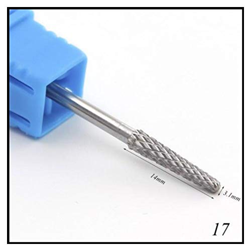 1pcs Carbide Tungsten Milling Cutter Burrs Electric Nail Drill Bit Cuticle Polishing Tools for Manicure Drill 17