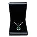Silver Necklace Green Teardrop Pendant with Box Chain Christmas Gift (Teardrop ,18inch)