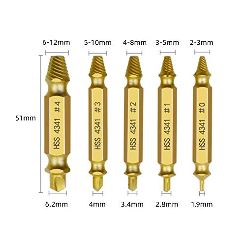 Damaged Screw Extractor Set, 22 + 5 PCS Stripped Screw Extractor Kit
