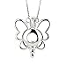 Mix 6 Different Designs 925 Sterling Silver Cage Pendants (Butterfly, Heart, Flower, Fox, Dragon, Pig)