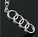 bearfire car logo key chain Zinc Alloy Genuine Leather Key-ring (Audi)