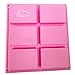 CHICHIC 6 Cavities Silicone Soap Mold, 6 Cavity DIY Soap Molds, Rectangle Baking Mold Cake Pan Biscuit Chocolate Mold, Ice Cube Tray, Premium Silicone Soap Bar and Resin Mold for Homemade Craft