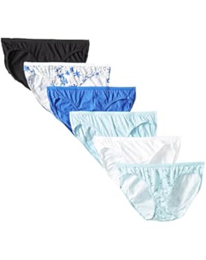 Women's 6Pack 100% Cotton BIKINI Underwear Ladies Panties, Assorted 6