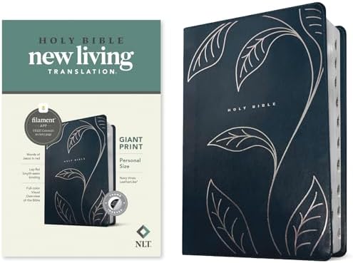 NLT Personal Size Giant Print Bible, Filament Enabled (LeatherLike