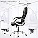 BestOffice Office Chair Computer Desk Chair PU-Padded Adjustable Exectuive High-Back Cushion Lumbar Support Chair with Armrest - Brown