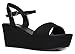 Women's Platform Sandal - Slip On Comfort Platform Wedge Open Peep Toe Fashion - Chunky Platform Ankle Strap Walking Shoe
