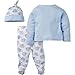Gerber Baby Boys' 3-Piece Shirt, Footed Pant and Cap Set-Closeout, Elephants, Newborn