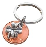 Clover Charm Layered Over 2007 Penny Keychain, 12