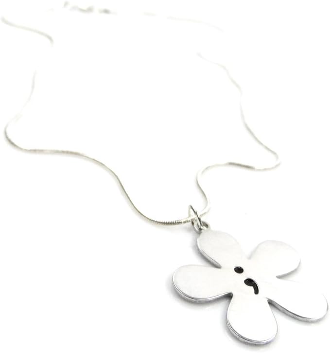 Hand Stamped Daisy Shaped Necklace – Gift Boxed