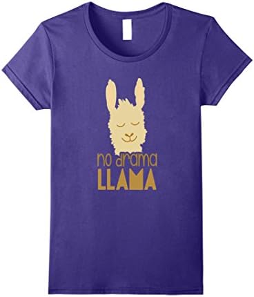 Womens Funny No Problem Llama Shirt Lama Cute Animal Alpaca Large Purple