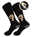 Balanced Co. Circle Game Meme Dress Socks Funny Socks Crazy Socks Casual Cotton Crew Socks (Big Hand Black/Gray)