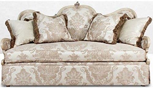 Michael Amini Platine de Royale Wood Loveseat Grp1/Opt1, Champagne