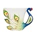 New Fashion Hand Crafted Porcelain Enamel Peacock Coffee Cup Set with Saucer and Spoon - Gift Packaging