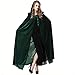 Rulercosplay Halloween Cloak Blue or Green Witch Hoodies Cosplay Costume 59‘’