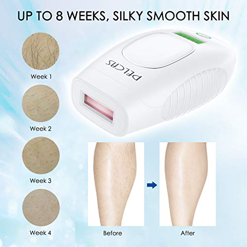 IPL Hair Removal System PELCAS 600,000 Flashes Light Hair Removal Device Permanent Professional Full Body Hair Removal Epilator 2 in 1 Functions Strengthen Version for Home Use