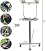 PETSITE Bird Perch Stand Stainless Steel Parrot Training Perch Stand with Feeding Bowls & Potty Tray & Wheels, Large Parrot Play Stand, Height 51″ Inchthumb 3