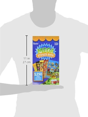 Darice Paper Mega Sticker Book 9.5-inch x 6-inch, Boy 5,250 kg, Assorted - Image 3