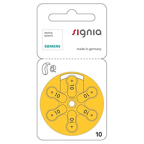 Siemens Hearing Aid Batteries Size 10 10 Packs of 6