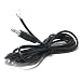 Ancable 2-Pack 3.5mm 1/8" Monaural Mini Mono Plug to Bare Wire 6-Feet - 12V DC Trigger ON/Off Cable primary