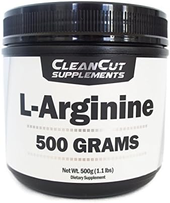 L-Arginine Base Powder (500 Grams/1.1 Pound) by Clean Cut Supplements