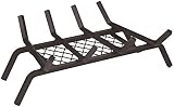 Rocky Mountain Goods Fireplace Grate with Ember Retainer - 1/2" Heavy Duty Cast Iron -Heat Treated for Hottest Fires - Retainer for Cleaner More efficient fire - Weld has (18")