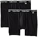 Calvin Klein Men's 2 Pack One Cotton Boxer Brief, Black, Large