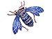 Alilang Copper Tone Shine Sapphire Blue Crystal Rhinestones Enamel Beetle Bee Brooch Pin