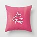 Love Freely Throw Pillows with Insert. Home Décor Red Pink Couch Pillows. Unique gift for her Inspirational Message Decorative Pillows sofa set. Perfect love Square Pillows (Faux Suede, 12x12 inch)
