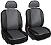 Motorup America Full Set Mesh Auto Seat Cover - Fits Select Vehicles Car Truck Van SUV - Gray/Black