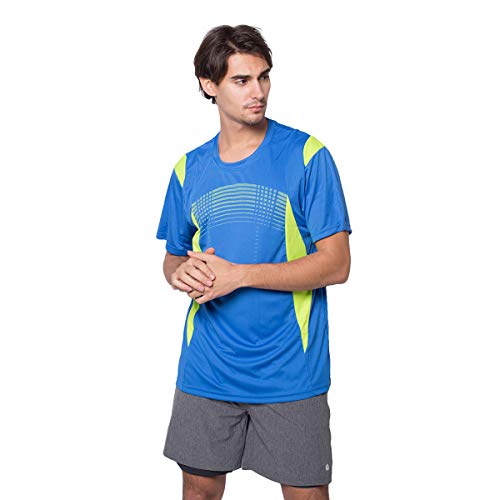 ZITY Mens Premium Fitted Short-Sleeve Crew T-Shirt Blue Medium - Thumbnail 3