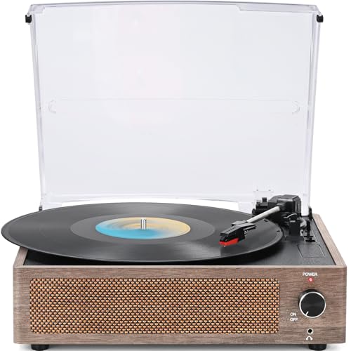 Wockoder Vintage Vinyl Record Player