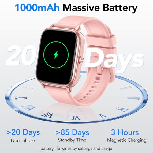 Smart Watches for Women, 20 Days Battery Smart Watch Answer Dial Call Smartwatch 1.83" Fitness Trackers with Heart Rate/Sleep/Fitness Monitor IP68 Waterproof Activity Tracker for Android iOS Watch