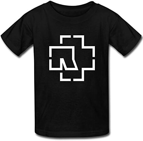 Vezzanlly Men's&amp;Boy's&amp;Youth Custom Rammstein Logo t Shirt Cotton Short Sleeve Shirts Black 3X-Large