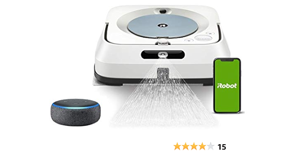 iRobot Braava Jet m6132 Robot friegasuelos con WiFi, con pulverizador a  presión y navegación + Echo Dot (3.ª generación) - Altavoz Inteligente con  Alexa, Tela de Color Antracita : Amazon.es: Hogar y cocina