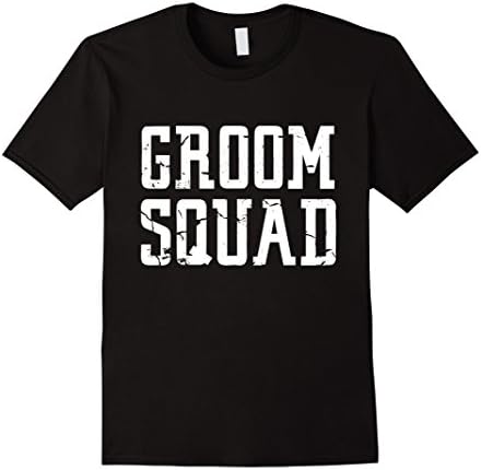 Men's Groom Squad T-Shirt - Bridal Party Groomsmen Shirt Large Black
