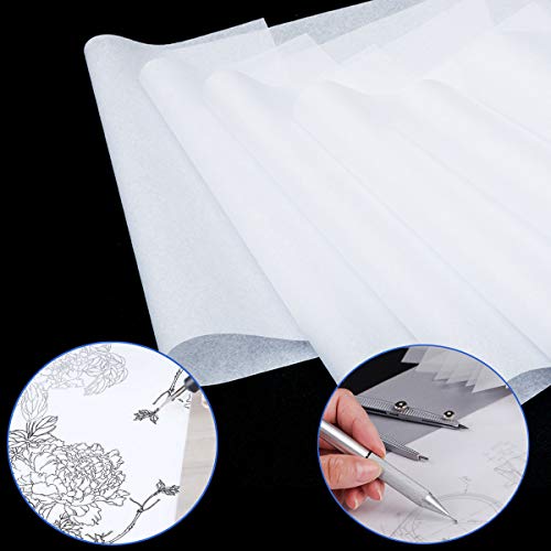 100 Sheets Translucent Tracing Paper Vellum Transparent Tracing Paper for Sketching Tracing Drawing - Thumbnail 5