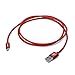 Sentey Micro USB Cable 1 Meter 3ft Braided (Red) High Speed Micro USB Cable USB 2.0 Tangle-Free Charging/sync Cable a Male to Micro USB Ls-6723